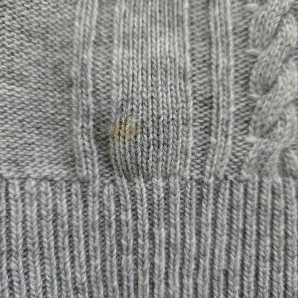 Banana Republic Cable Knit Sweater Dress Light Gray Size M - Picture 9 of 10